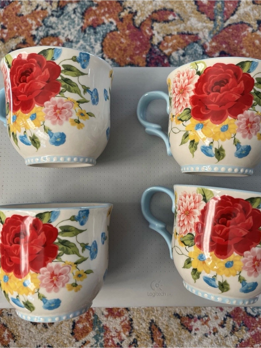 The Pioneer Woman Sweet Rose Mugs Set of 4